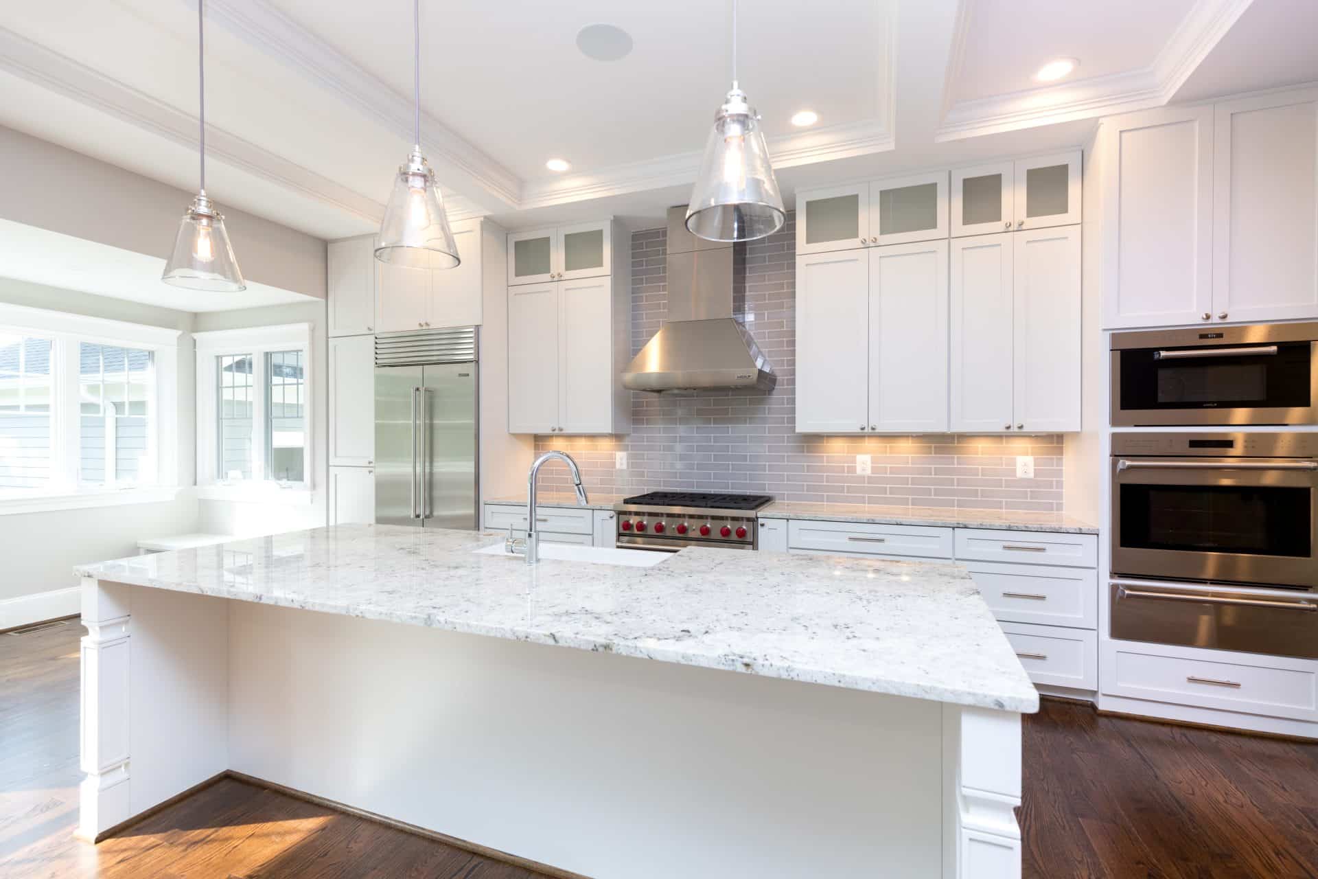 white cabinets