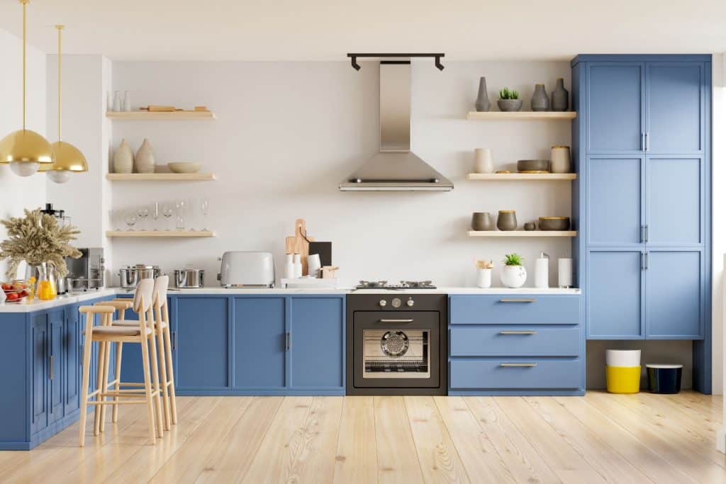 laminate flooring on stairs and kitchen